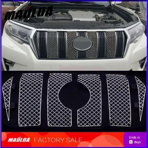 Hot sale Stainless steel car front grille racing grills grill cover trim for Prado FJ150 2010 - 2018