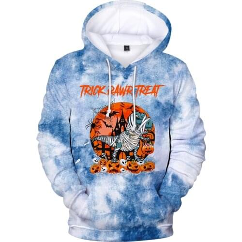 Halloween Print 3d Womens Mens Hoodies Hip-hop Streetwear Harajuku Anime Dinosaur Women Coat Y2k Women Men Clothing