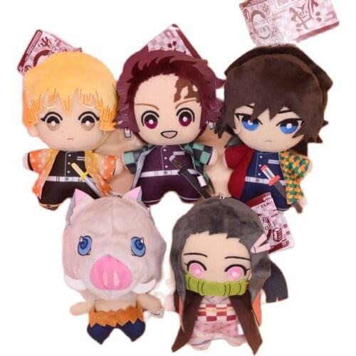 Demon Slayer Plush Toy 15cm Kimetsu No Yaiba Kamado Tanjirou Tomioka Giyuu Agatsuma Zenitsu Douma Sabito Backpack Ornaments