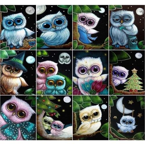 AZQSD Painting By Number Canvas Kits owl 40x50cm Unique Gift DIY coloring by numbers animal Home Living Room Art Craft