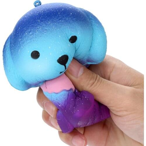 Kawaii Squishy Dog Fidget Toys Galaxy Puppy Slow Rising Fruit Scented Stress Relief Toy Squeeze Antistress Decompression Toys