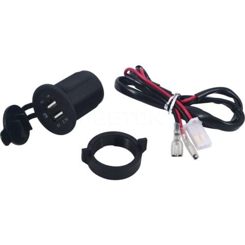 Kebidumei DC 12V Cigarette Light Dual USB Motorcycle Car Cigarette Lighter Socket Charger Phone Charger Power for Cars