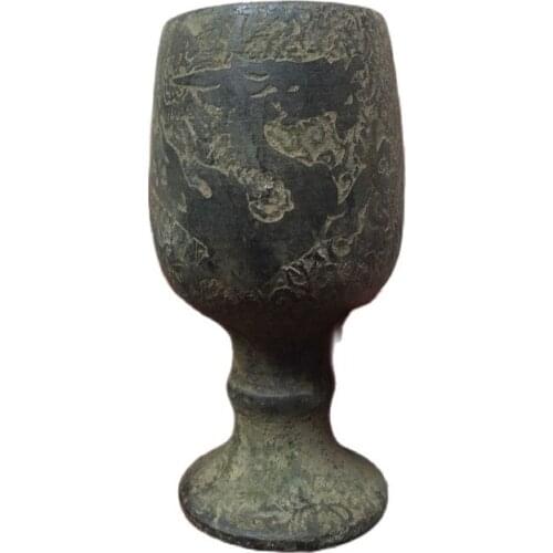 Chinas old jade Cup Embossed Shouzi Jade Cup Longtu Cup