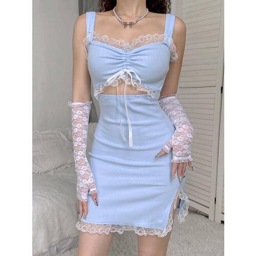 Синие летние платья Kokopiecoco China At AliExpress