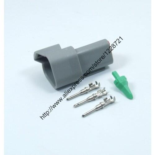3 Way Plug Connector Kit DT04-3P 3 Pins Female Wire Connector Kit Complete With Wedgelocks&Crimping Terminal for caravan