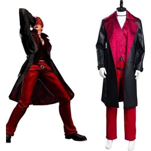 The King of Fighters XV 15 Iori Yagami Cosplay Costume Coat Pants Outfits Halloween Carnival Suit