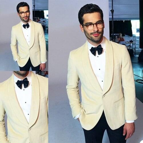 Summer Men Tuxedos Custom Made Shawl Lapel One Button Pocket Blazer Party Prom Casual Office 1 Piece Sets