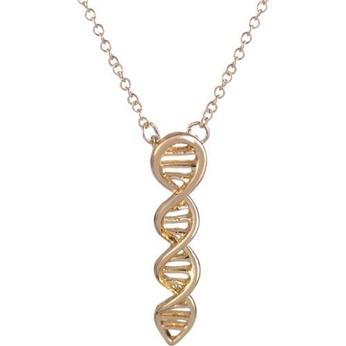 Fashion Planar Biotechnology DNA pattern pendant necklace Classic gene pendant necklace for women