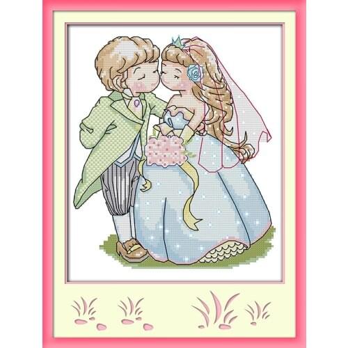 My wedding cross stitch kit 14ct 11ct count print canvas stitches embroidery DIY handmade needlework plus