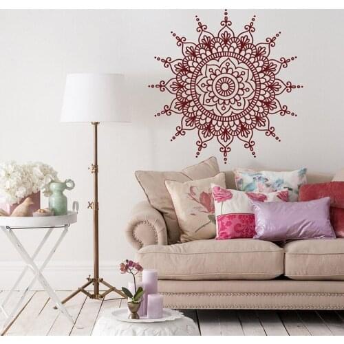 Wall Decal Mandala Vinyl Stickers- Mandala Wall Decal Murals- Yoga Studio Decor Bohemian Boho Bedroom Tribal Wall Art- A12-044