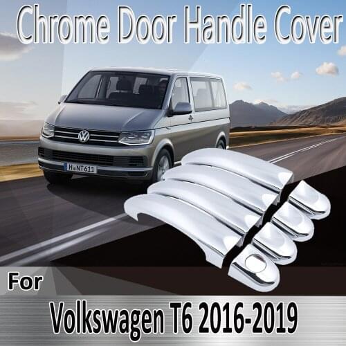 For VW T6 Volkswagen Transporter 2016 2017 2018 2019 Styling Stickers Decoration Chrome Door Handle Cover Refit Car Accessories