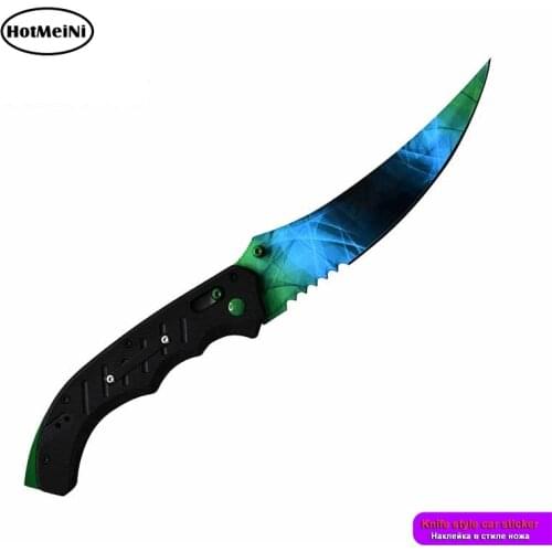 HotMeiNi 13cm Personality Decal for CS GO Knife Car Stickers and Decals Waterproof Laptop Motorcycle JDM Car Assessoires