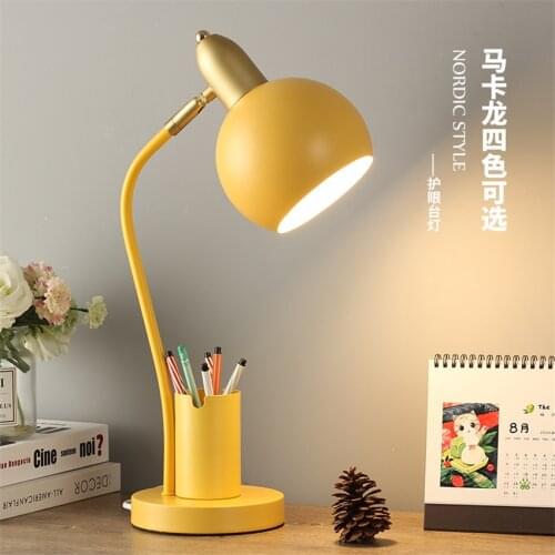 Nordic plug-in pen Shelf table lamps childrens Gift study eye protection desk student dormitory bedroom girl bedside lights