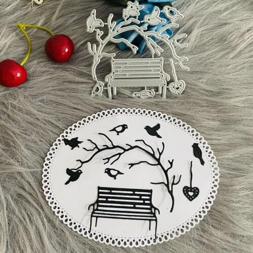Seat branch love bird Metal Cutting Dies DIY Scrapbook Paper Cards Embossing Craft Die Cut handmade craft