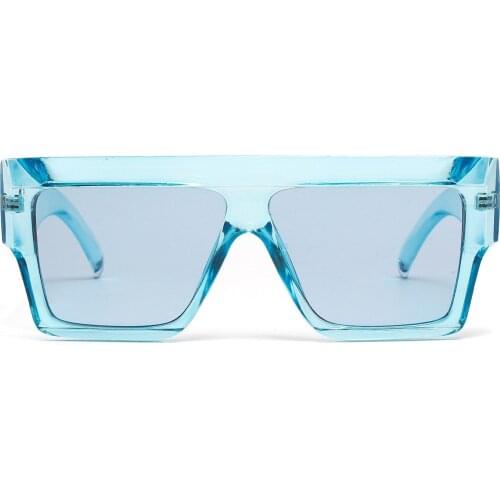 Hip Hop Candy Color Square Sunglasses Women Man Brand Designer Oversized Sun Glasses Male Female Squar Clear Glasses Eyewear NX