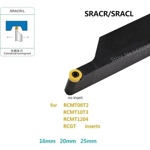 SRACR SRACL 1616H08 2020K08 2020K10 2525M10 2525M12 CNC Lathe Cutter Tool External turning tool holder RCMT RCGT Carbide insert
