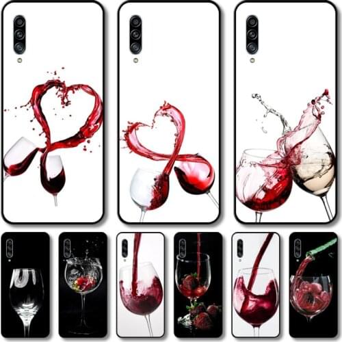 Red wine glass Phone Case For Samsung Galaxy A 12 51 52 21 71 70 42 32 10 80 90 E 5G S Black Shell Art Cell Cover
