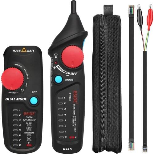 Wire Tracker RJ11 RJ45 Network Cable Tester Toner Generator Network Cable Collation Ethernet LAN Line Finder with Flashlight