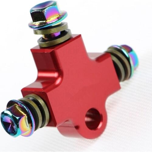 Motorcycle Hydraulic Brake Hose Pipe Tee Coupling Tee Fitting Tee Connector 3way Adapter free shipping