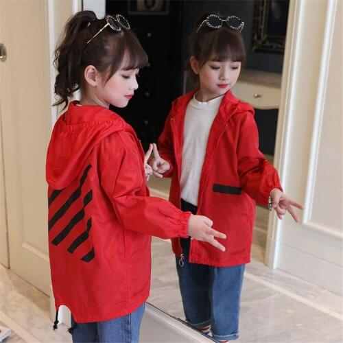 2020 Spring Baby Girls Windbreaker Jackets 4 6 8 10 12 Girls Coat Kids Outerwear Coats Autumn For Girls Jackets Children Clothes