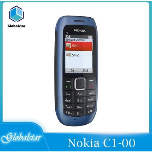 Nokia C1-00 Refurbished mobile phones original unlocked Dual sim card GSM bar cellphones 1year warranty Free Shipping Fast