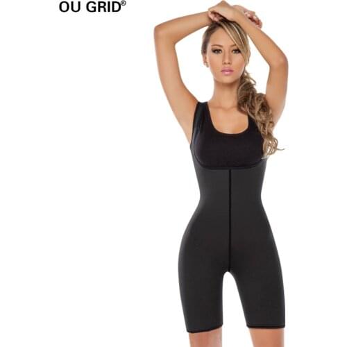 Women Slim Shapewear Bodysuit Neoprene Sauna Tight stretchy Lose Weight Sport Set