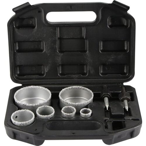 1set 22, 28, 35, 44, 68 And 73 Mm For Tile Ceramic Marble Glass Diamond Coated Hole Saw Drill Bit Tool Set