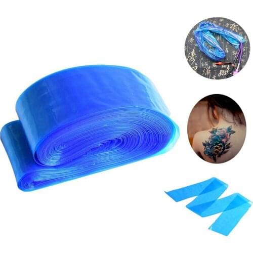 125pcs/box Plastic Clear Blue Tattoo Clip Cord Cover Sleeves for Tattoo Machine Disposable Tattoo Accessory Permanent Makeup
