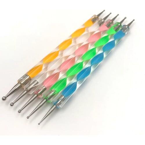 5Pcs Spiral Indentation Pen New Double Head Carving Sculpture Sculpting Tools Art Craft Pottery Clay Dolls Tools