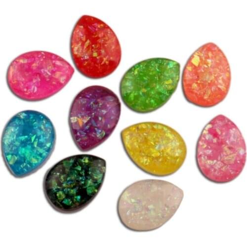 50Pcs Mixed Resin Bling Drop Decoration Crafts Beads Flatback Cabochon Scrapbooking For Embellishments Kawaii Diy Accessories
