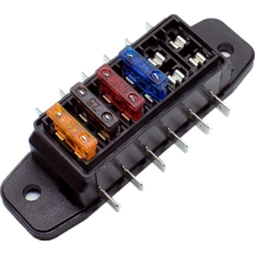 1PCS 6-way Fuse Box Straight Row 6 in 6 Out Car Special Blade Fuse Box Suitable For Car Circuit Trailer ATC ATO Fuse Holder