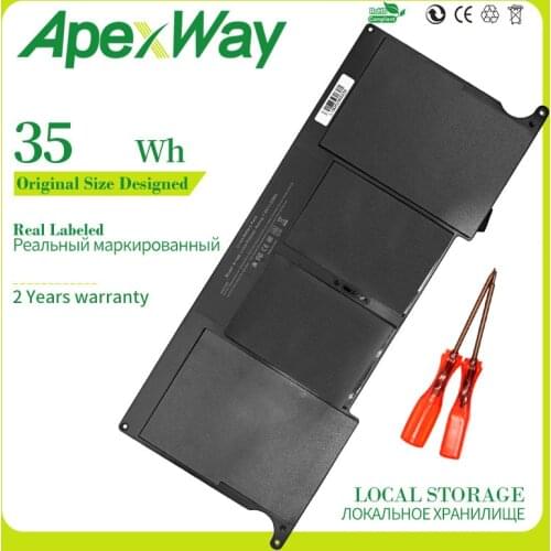 Apexway New Laptop Battery for Apple MacBook Air 11" A1370 Mid 2011 & A1465 (2012-2015) Repace: A1406 A1495 batteries 7.6V 35WH