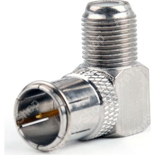 Areyourshop 90 Degree Coax RF TV Connector Pneumatic Fittings Quick Push In Connector