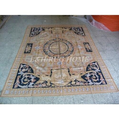 Free shipping 8'x10' French Aubusson weave rugs handmade aubusson carpets high grade quality original oriented rug