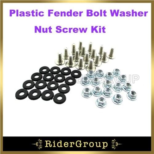 16Pcs M6 X 16 Plastic Fender Bolt Washer Nut Screw Kit For ATV 50 70 90 110 125cc Quad 4 Wheeler Parts