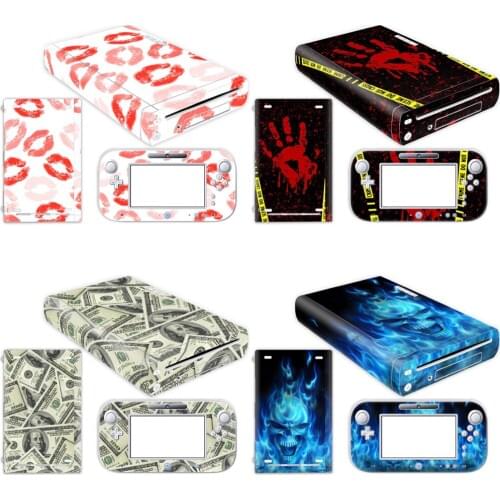For W ii U Console Cover with Remotes Controller Skins For Nintend w ii u sticker for w ii u skin for w ii sticker