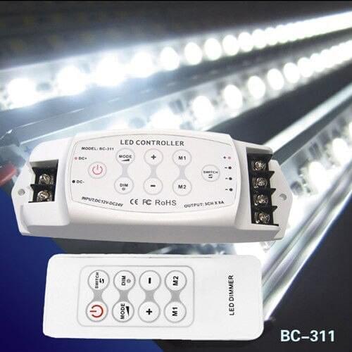 DC12V 3 channels Single color flashlight dimmer remote control led lamp dimmer controller