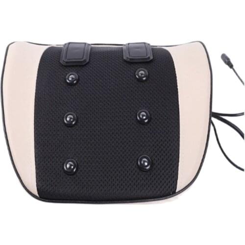 Electric Waist Massager Lumbar Disc Pulse Cushion Curvature Heating Waist Protection Tool