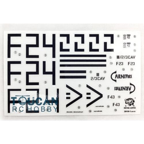 HengLong 1/16 Scale USA M1A2 Abrams RC Tank Model 3918 Decal Sticker Accessory TH00538