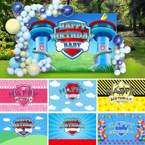 Customized Background Photography Baby Shower Cartoon Backdrop Photo Studio Children Birthday Party Decoration Supplies