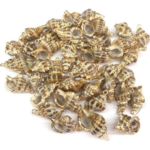 Natural shell fashion Conch Pendants Exquisite Charms for Jewelry Making DIY Bracelet Necklaces earring Accessories Size 40x48mm