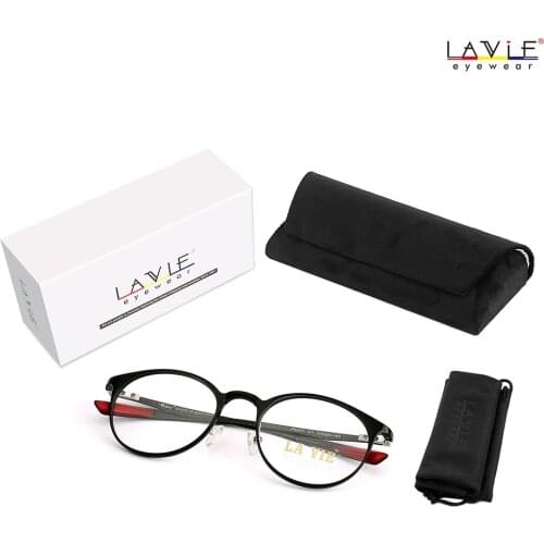 New Design Handmade Carbon Fiber Male Frame Round Eye Glasses Light Flexible Female Eyeglasses Frame for Myopia Glasses