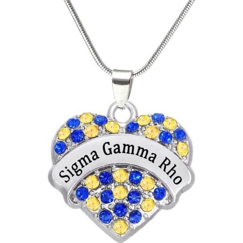 Double Nose metal alloy sticker sigma gamma rho charm necklace SGR fraternity sorority students society organization jewelry