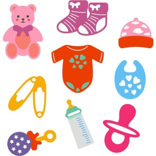 PANFELOU Baby toy set Scrapbooking DIY album cards paper die metal craft stencils punch cuts dies cutting dies