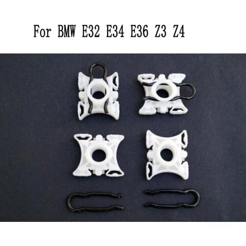 X4 PLASTIC CLIPS FOR BMW E32 E34 E36 E85 E92 Z3 Z4 51321938884 WINDOW REGULATOR REPAIR KIT FRONT RIGHT and LEFT 2003-2015