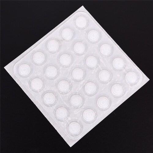 25pcs/lot Transparent Silicone Label Sticker Gel Polish Color Button UV Gel Color Adhesive Paster Manicure Nail Art Tool