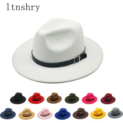 Fashion hat Winter Autumn Imitation Woolen Women Men Ladies Fedoras Top Jazz Hat European American Round Caps Bowler Hats