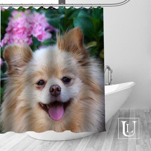 Custom dog Curtain Fabric Modern Shower Curtain bathroom beautiful Curtains Bath decor Polyester Cloth Waterproof