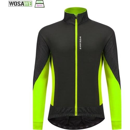 WOSAWE Winter Cycling Jacket for the Rain MTB Bike Jersey Windproof Waterproof Soft shell Coat MTB Bicycle Cycling Clothing