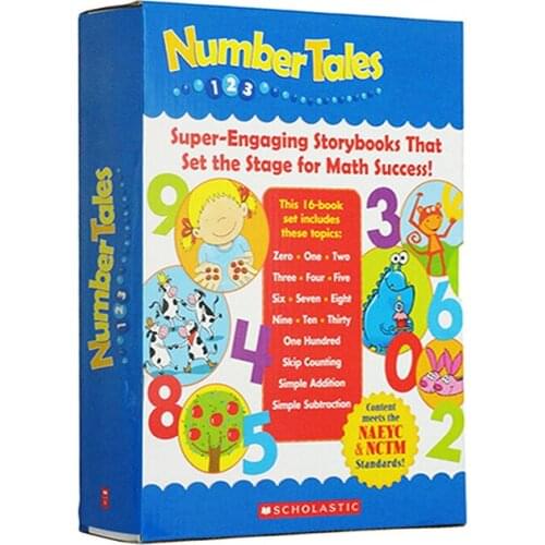 16 Books/set Learning Number Tales English Books for Children Math Book for Kids Game Educational Toys In English